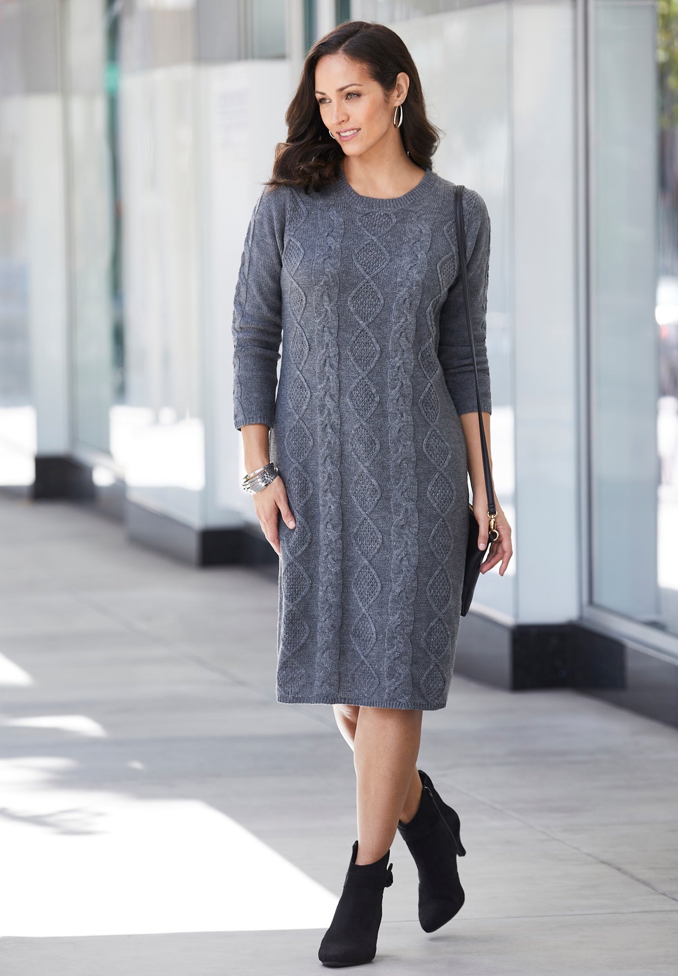 Cable Sweater Dress image number 0