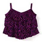 Longer-Length V-Neck Tiered-Ruffle Tummy Control Tankini Top image number null