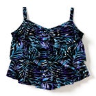 Longer-Length V-Neck Tiered-Ruffle Tummy Control Tankini Top image number 3