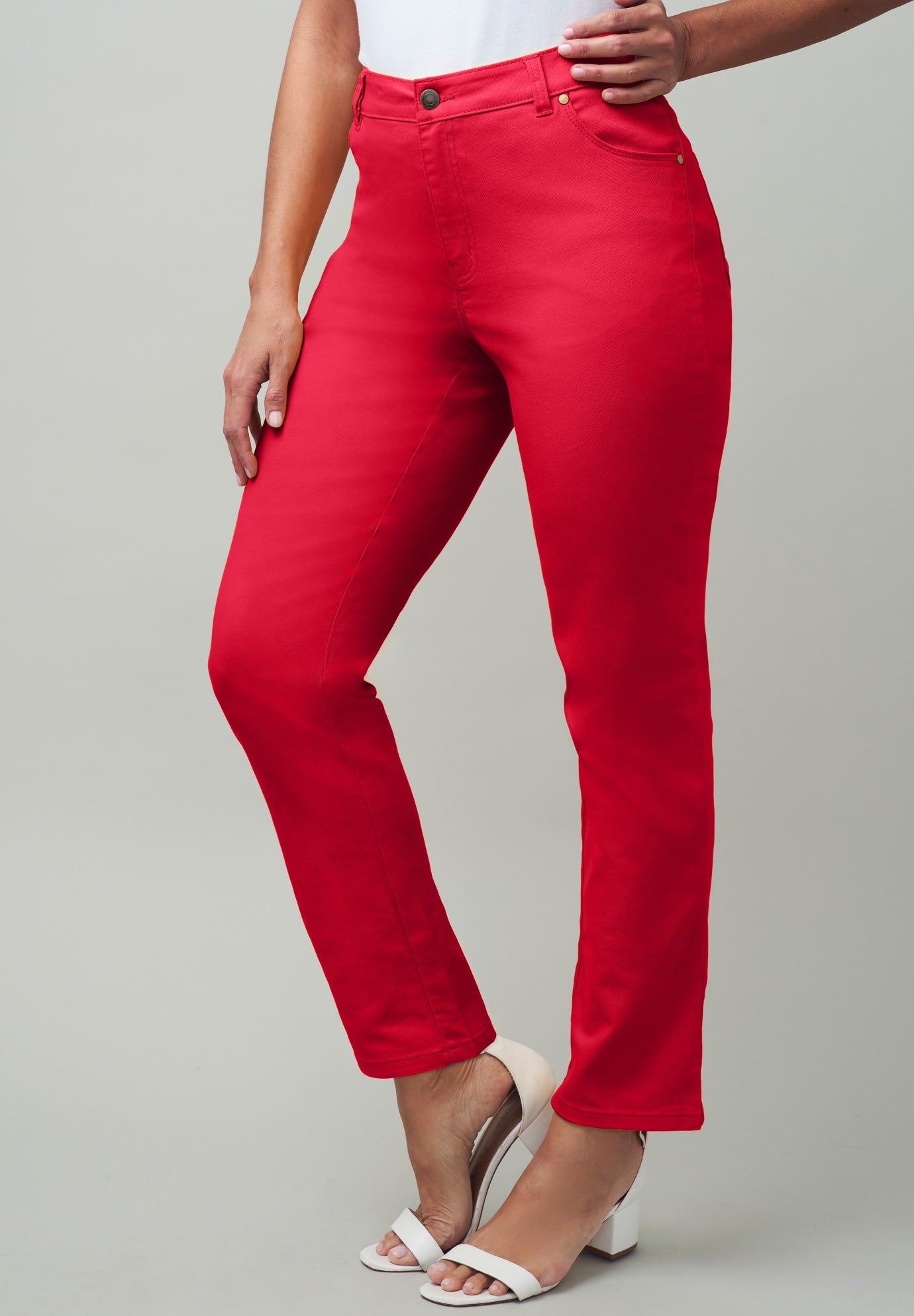 True Fit Stretch Denim Straight Leg Jean image number 0