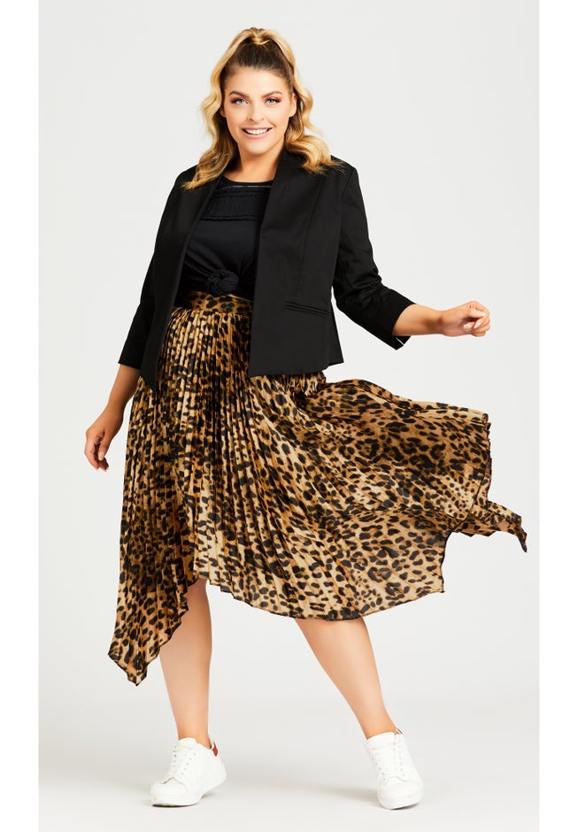 Pleated Print Skirt image number 5