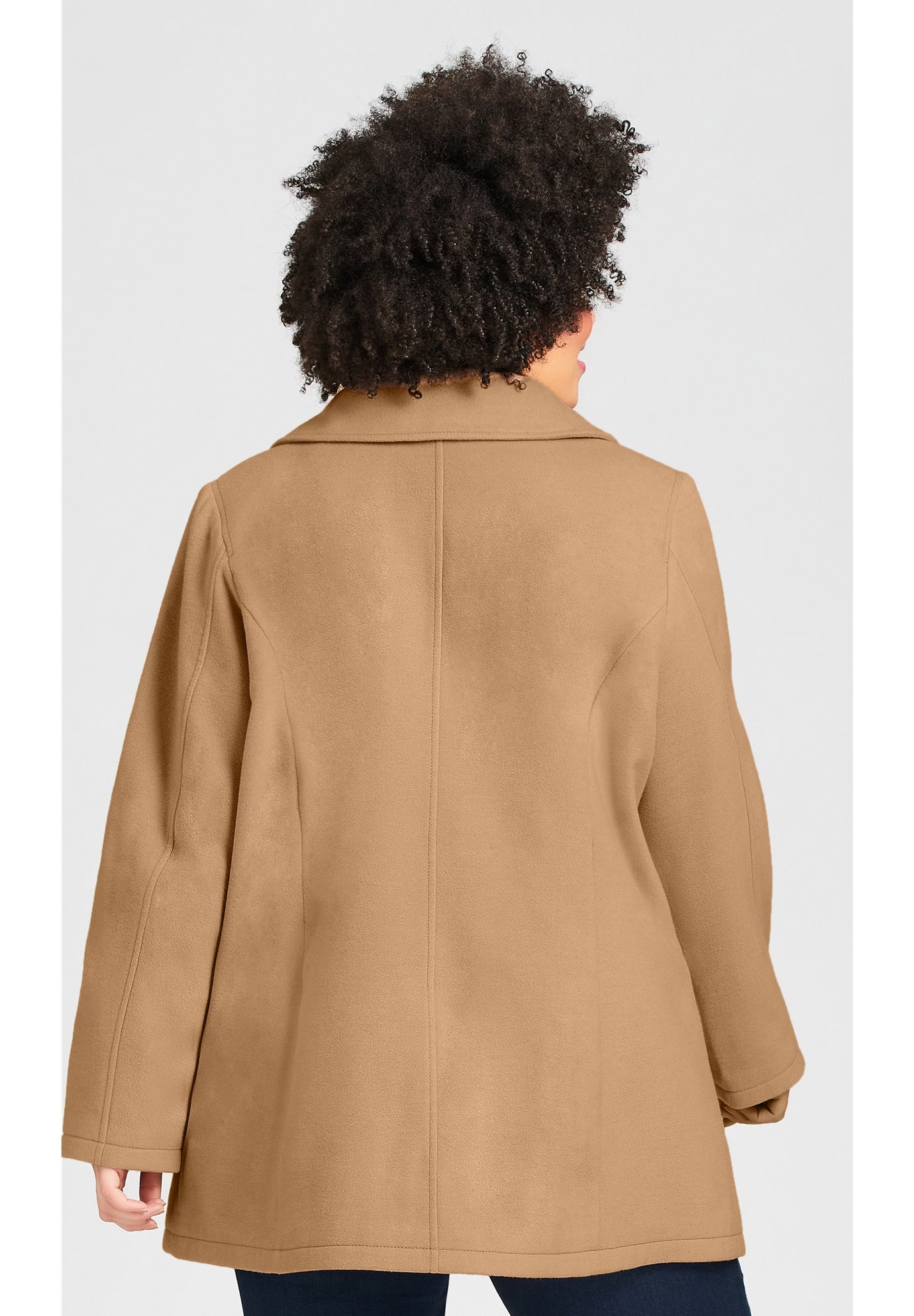 Faux Wool Peacoat image number 4