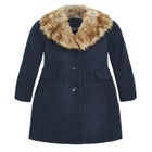 Faux Wool Long Coat image number null