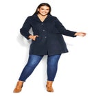 Faux Wool Long Coat image number null