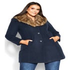 Faux Wool Long Coat image number null