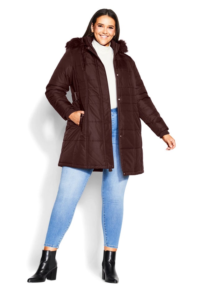 Side Belt Puffer Coat image number 2
