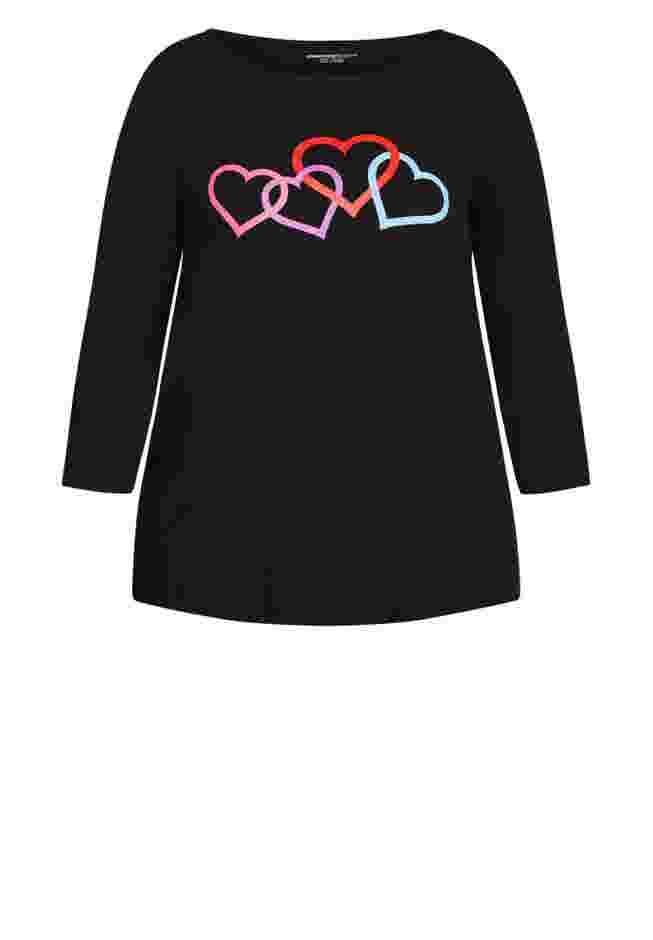 Heart Print Top image number 2