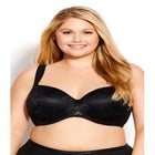 Lace Balconette Bra Contouring Floral Underwire Mesh Stretch Supportive image number null