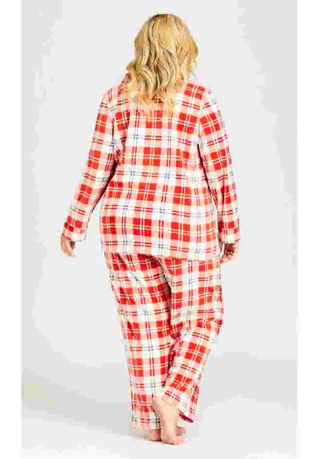 Button Check Fleece Sleep Top image number 3