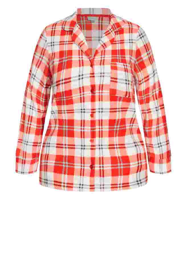 Button Check Fleece Sleep Top image number 4