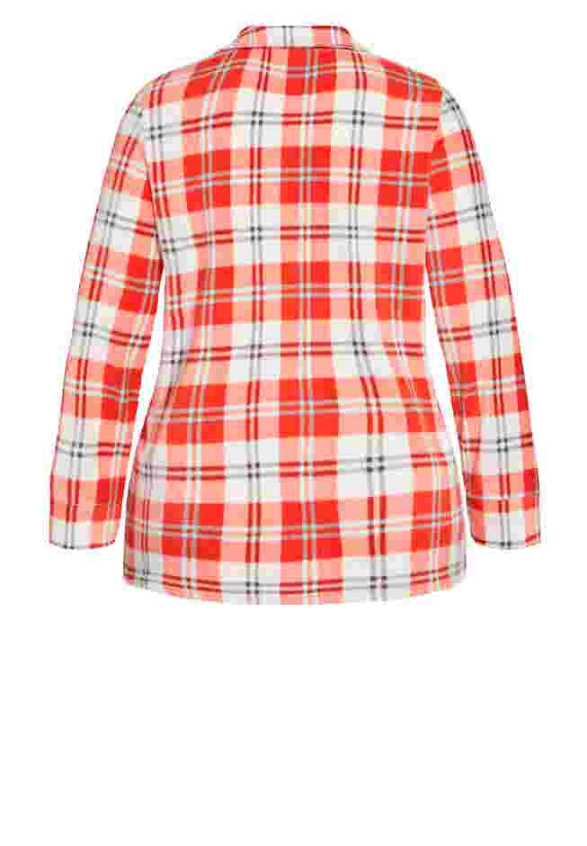 Button Check Fleece Sleep Top image number 5