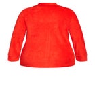 Plain Button Fleece Sleep Top image number 5