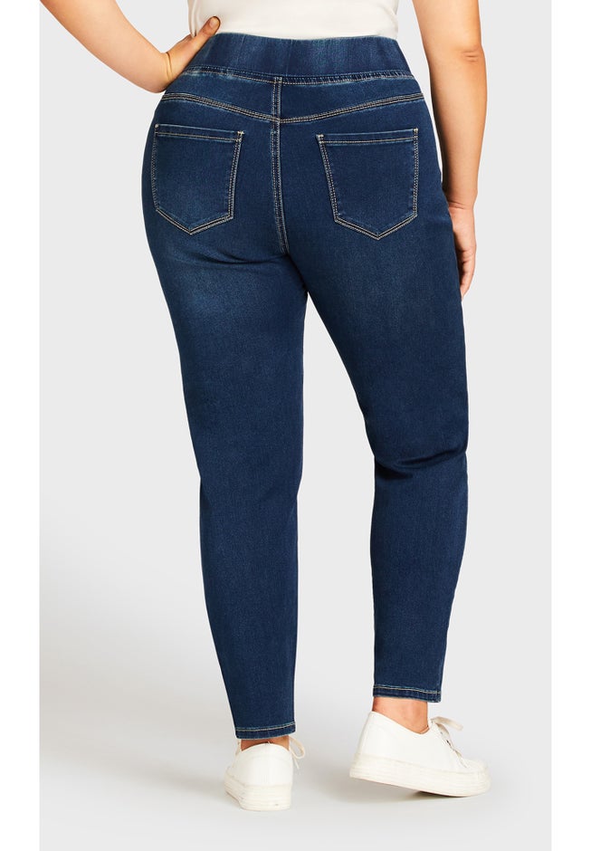 Butter Denim Pull-On High Rise Jean image number 2