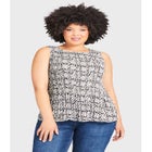 Crew Neck Sleeveless Blouse image number null