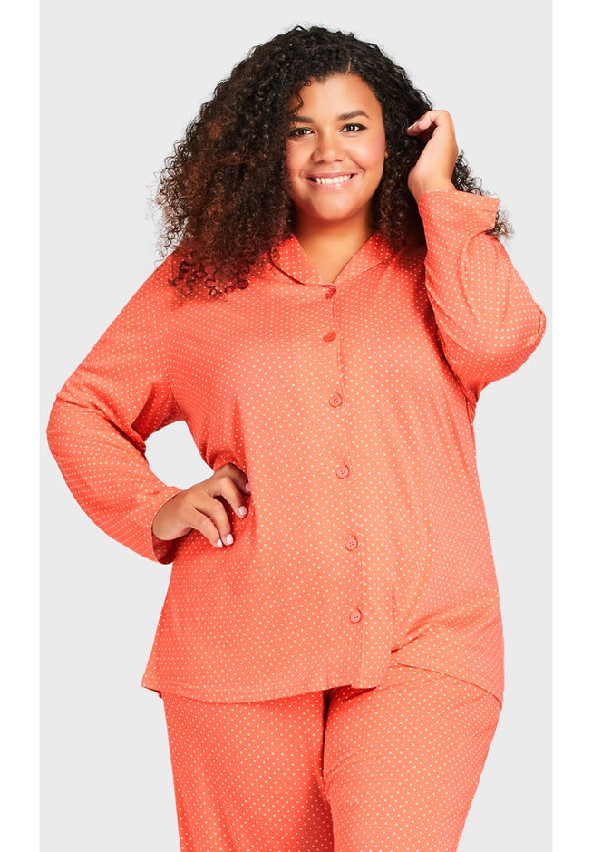 Button Print Sleep Top image number 3