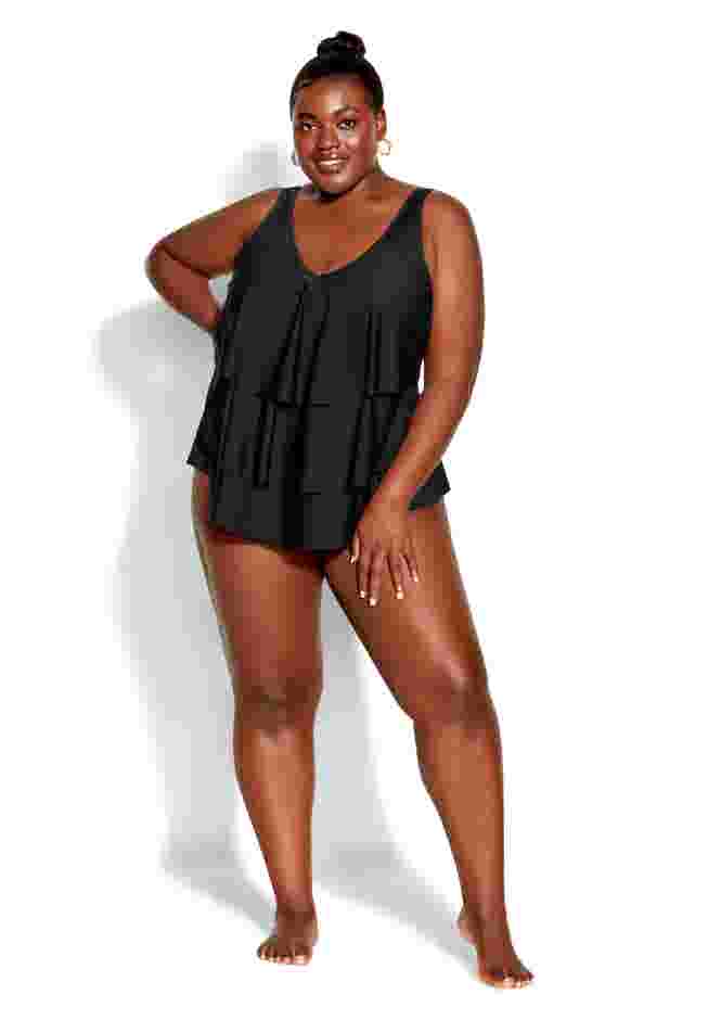 V Tiered Tankini Top image number 3