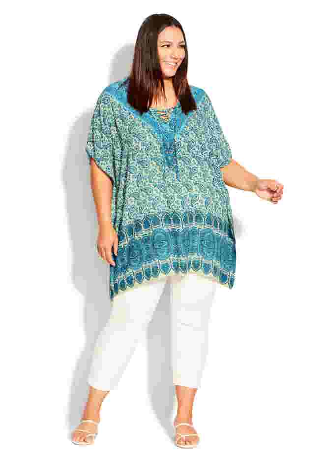 Tie Neck Poncho image number 1