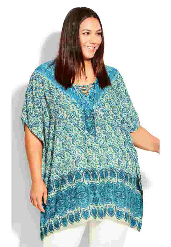 Tie Neck Poncho image number 0
