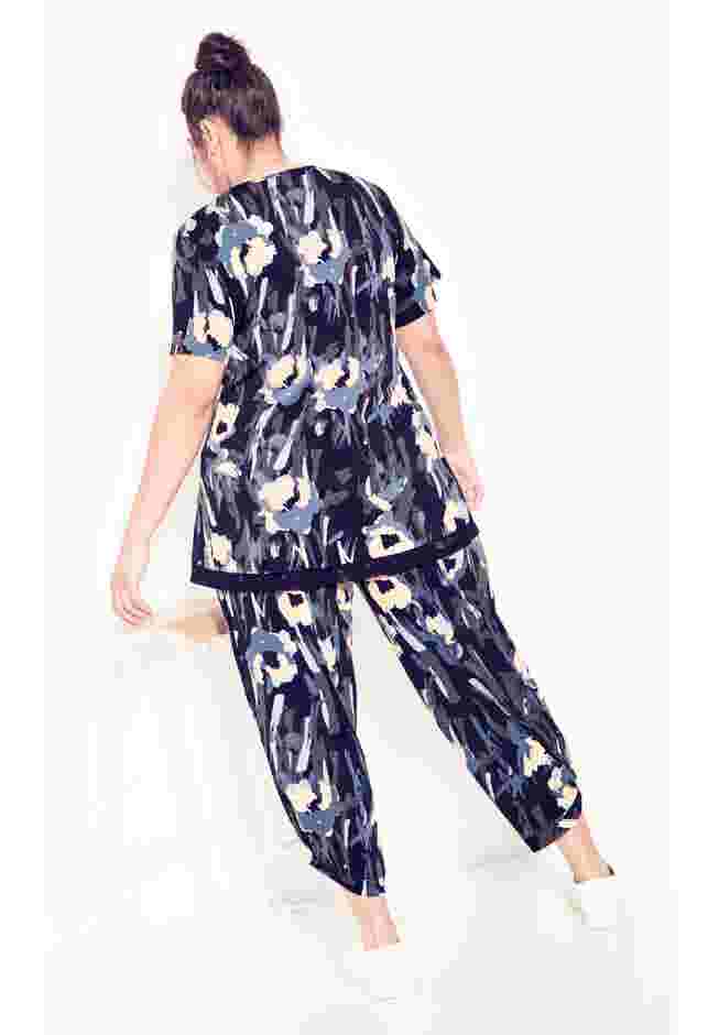 Mesh Contrast Print Tunic image number 1