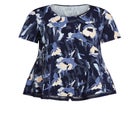 Mesh Contrast Print Tunic image number null