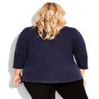 Notch Neck Plain Tee image number null