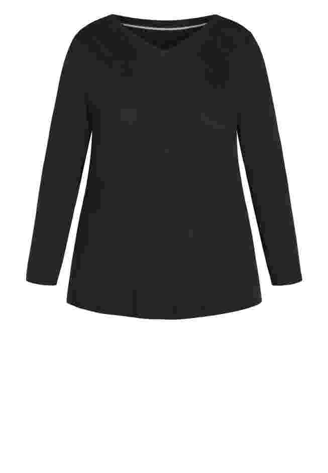 V-Neck Essential Long Sleeve Tee image number 3