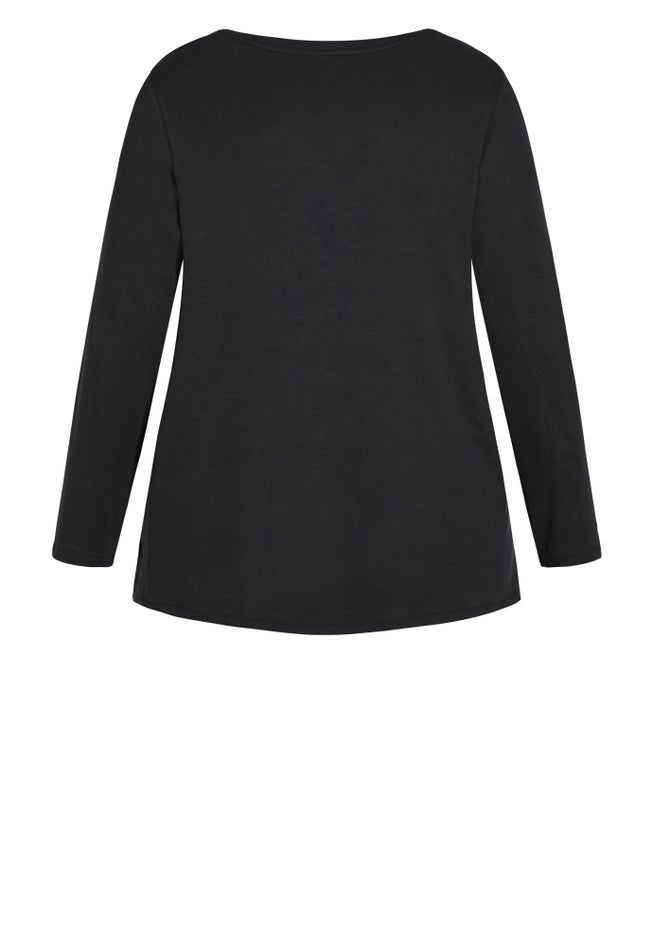 V-Neck Essential Long Sleeve Tee image number 4