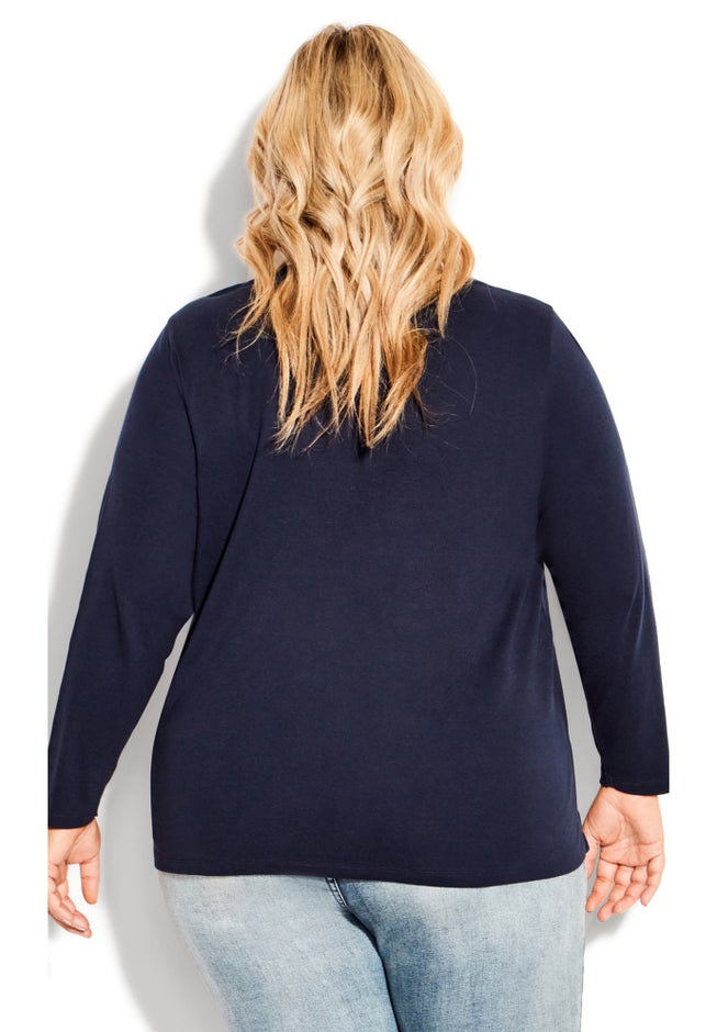 V-Neck Essential Long Sleeve Tee image number 2