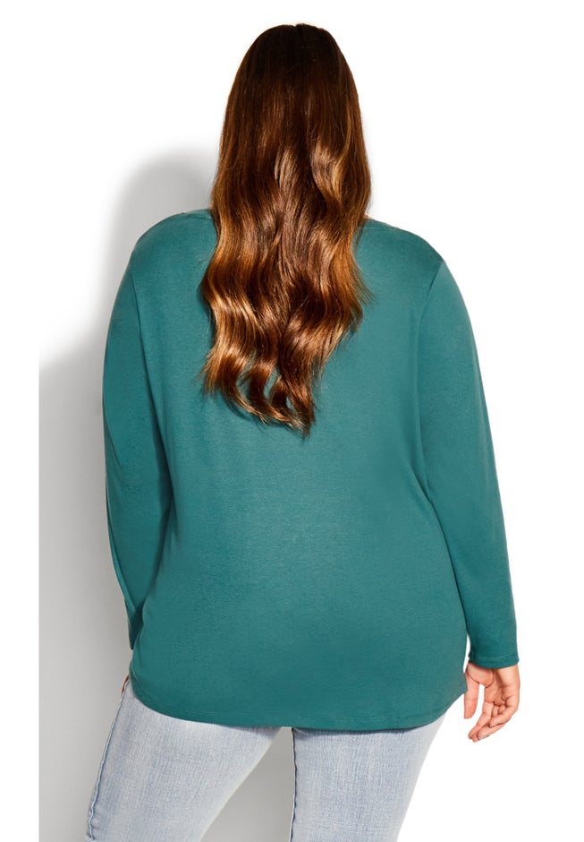V-Neck Essential Long Sleeve Tee image number 2