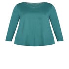 V-Neck Essential Long Sleeve Tee image number null