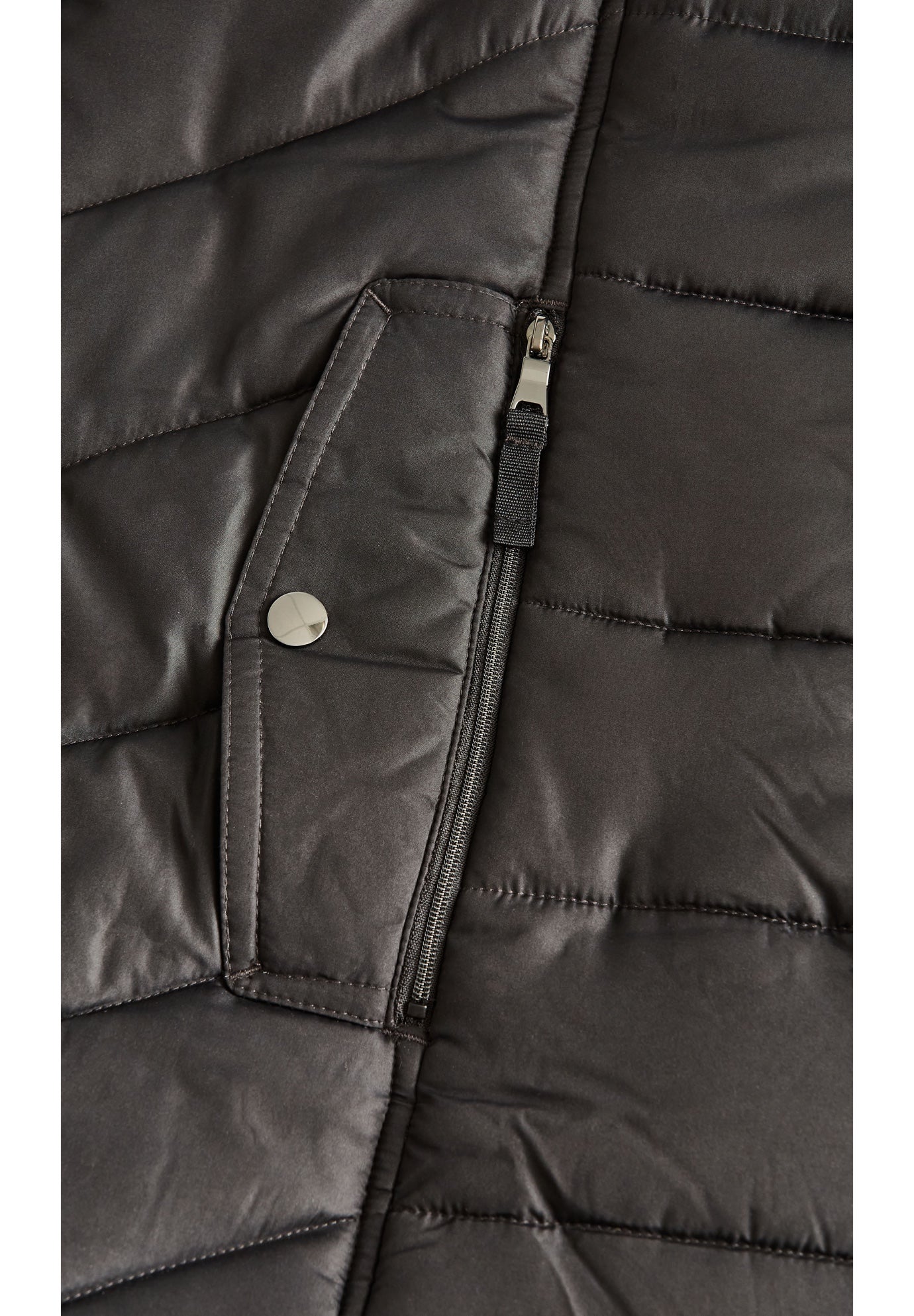 Chevron Faux Fur Hood Long Puffer Coat image number 8