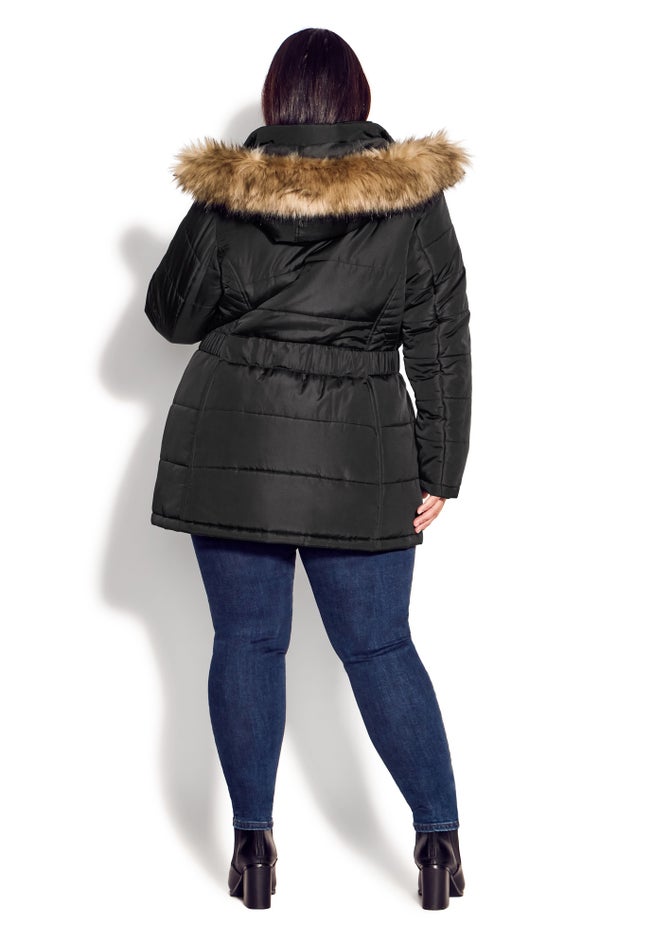 Belted Hood Puffer Coat image number 2