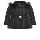 Belted Hood Puffer Coat image number null