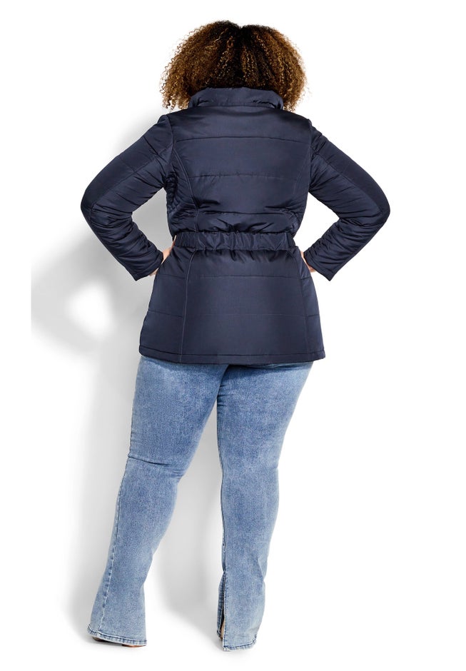 Belted Hood Puffer Coat image number 3
