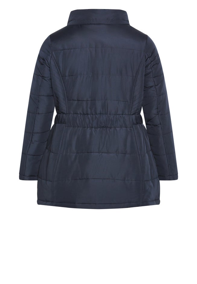 Belted Hood Puffer Coat image number 7
