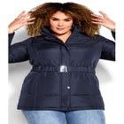 Belted Hood Puffer Coat image number null