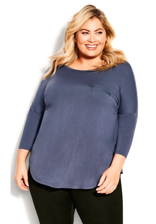 Neela Zip Plain Top image number null