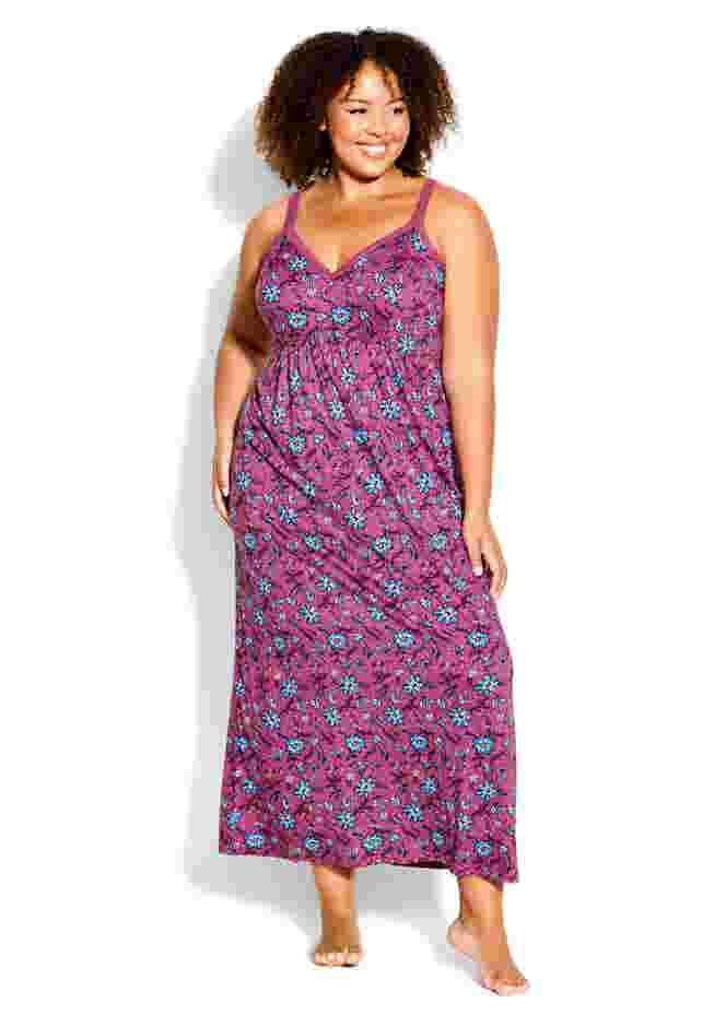 Lace Trim Nightgown image number 0