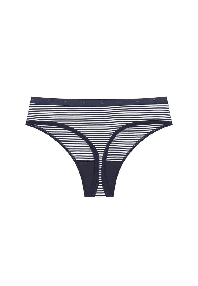 Cotton Stripe Thong image number 3