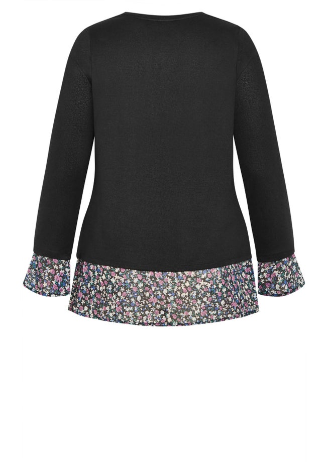 Hacci Chiffon Print Top image number 4