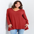 Waffle Ruffle Tunic image number null