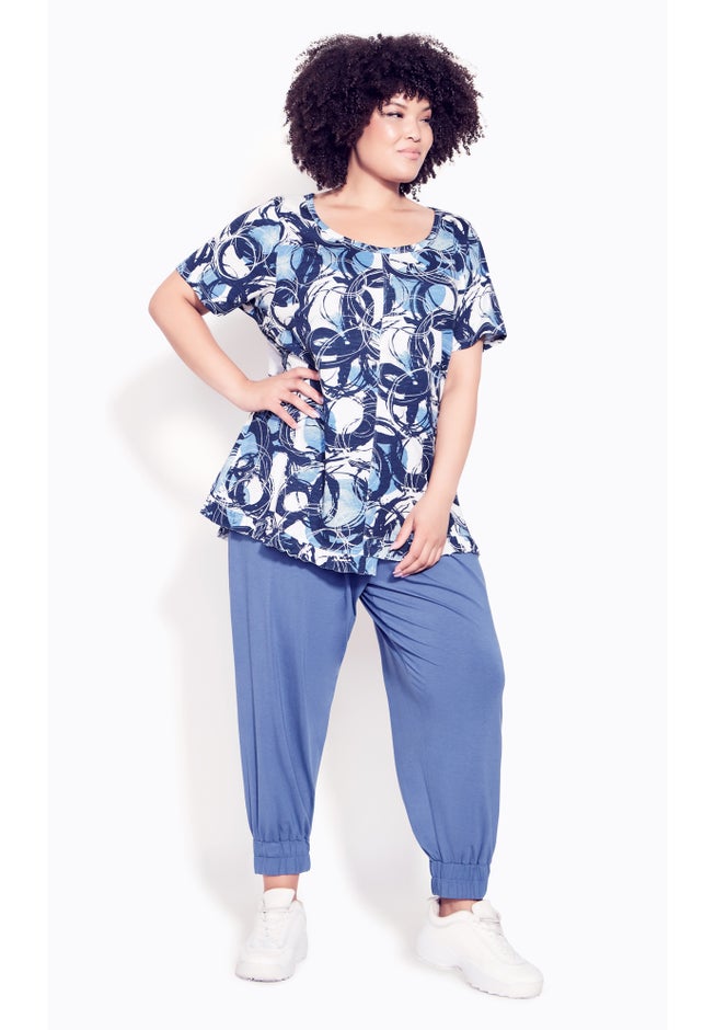 Mae Ruffle Print Top image number 1