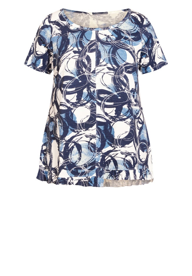 Mae Ruffle Print Top image number 3