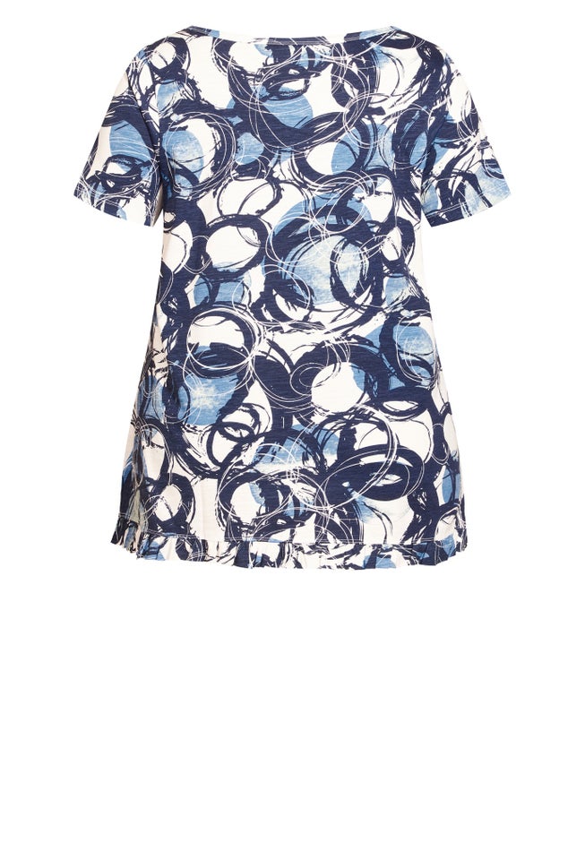 Mae Ruffle Print Top image number 4
