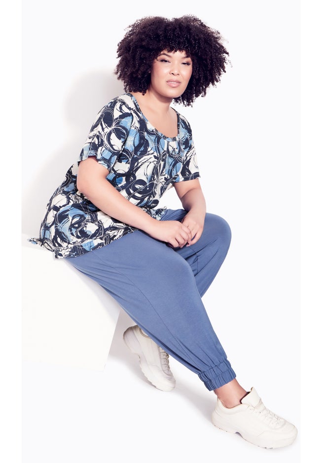 Mae Ruffle Print Top image number 0