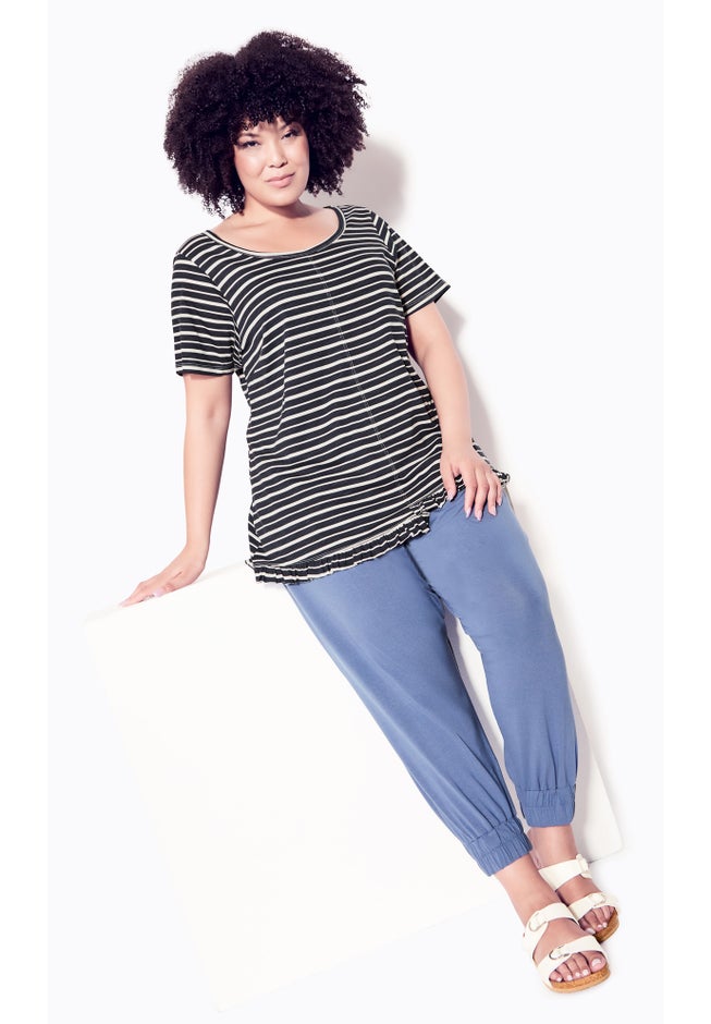 Mae Ruffle Stripe Top image number null
