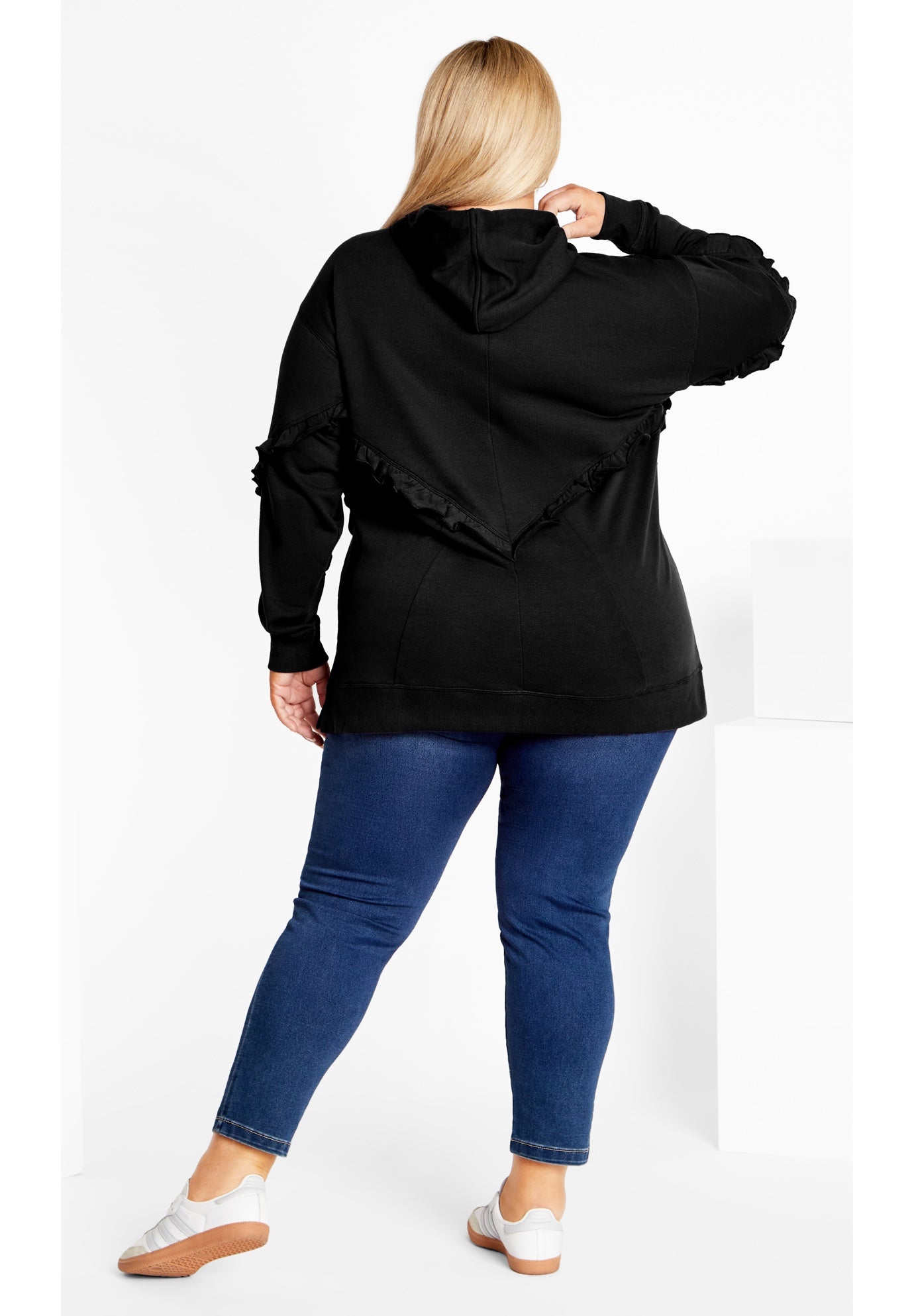 Frill Plain Hoodie image number 2