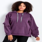 Frill Plain Hoodie image number null