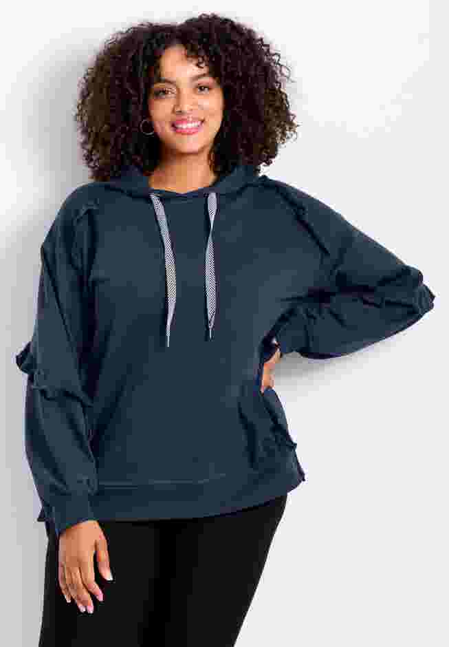 Frill Plain Hoodie image number 0
