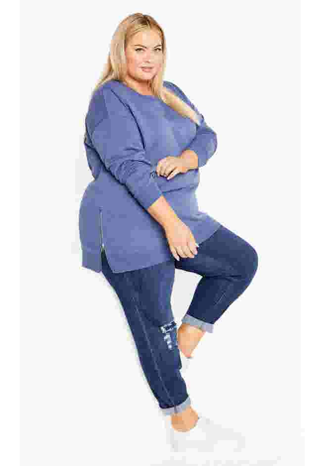 Jade Longline Zip Top image number 1